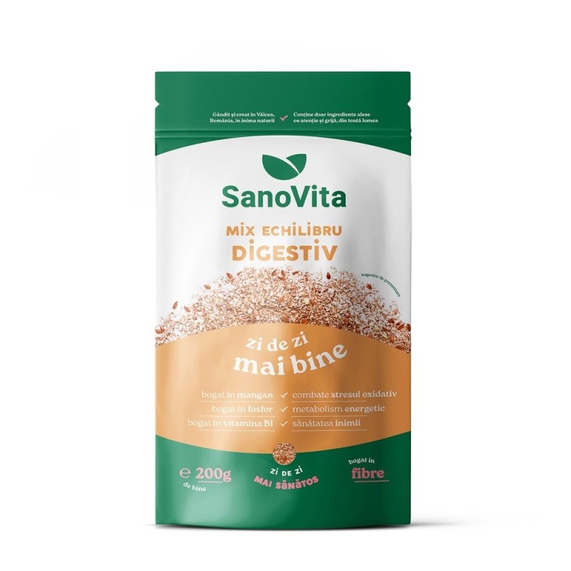 Reducere 14% - Mix Echilibru Digestiv, Sanovita Zipper, 200 g 1 Mix Echilibru Digestiv