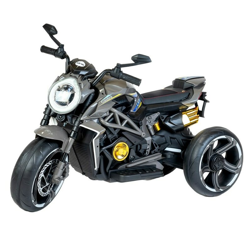 Reducere 43% - Motocicleta electrica pentru copii, 12 V, Baby Mix, Cu muzica si lumini LED, Calabre, Black 1 Motocicleta electrica pentru copii