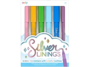 Set 6 carioci cu contur argintiu Ooly