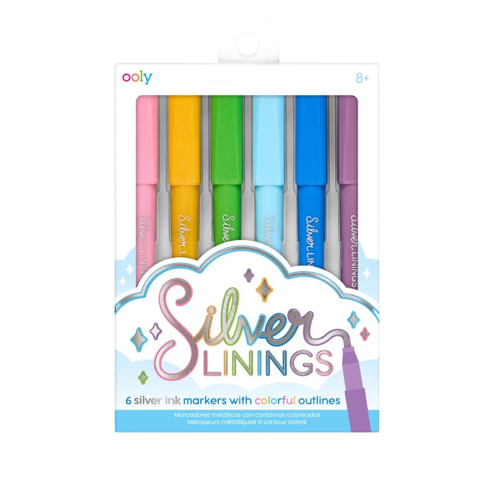 Reducere 15% - Set 6 carioci cu contur argintiu Ooly, silver linings 1 Set 6 carioci cu contur argintiu Ooly