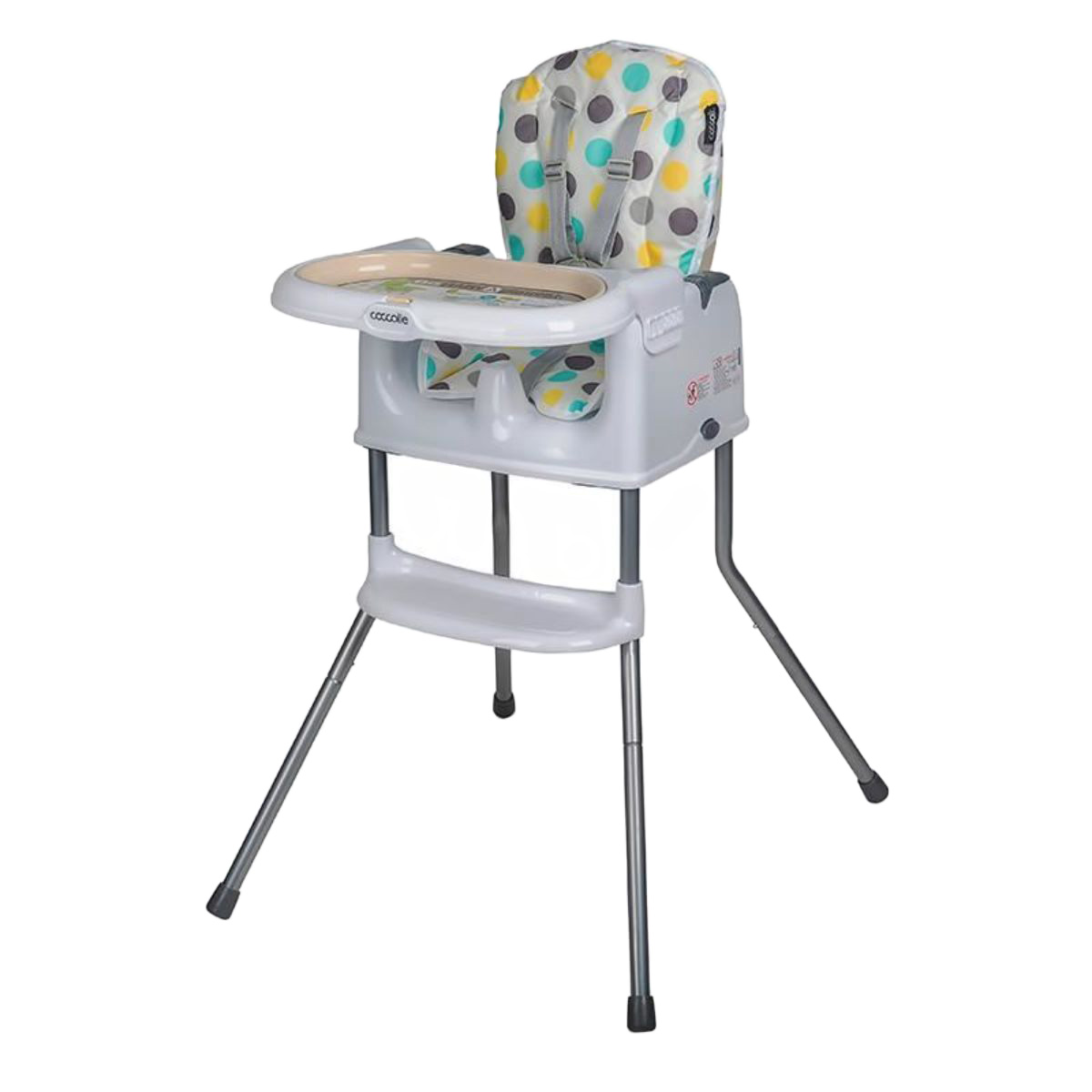 Reducere 44% - Scaun de masa multifunctional Coccolle Ziti, Beige Dots 1 Scaun de masa multifunctional Coccolle Ziti
