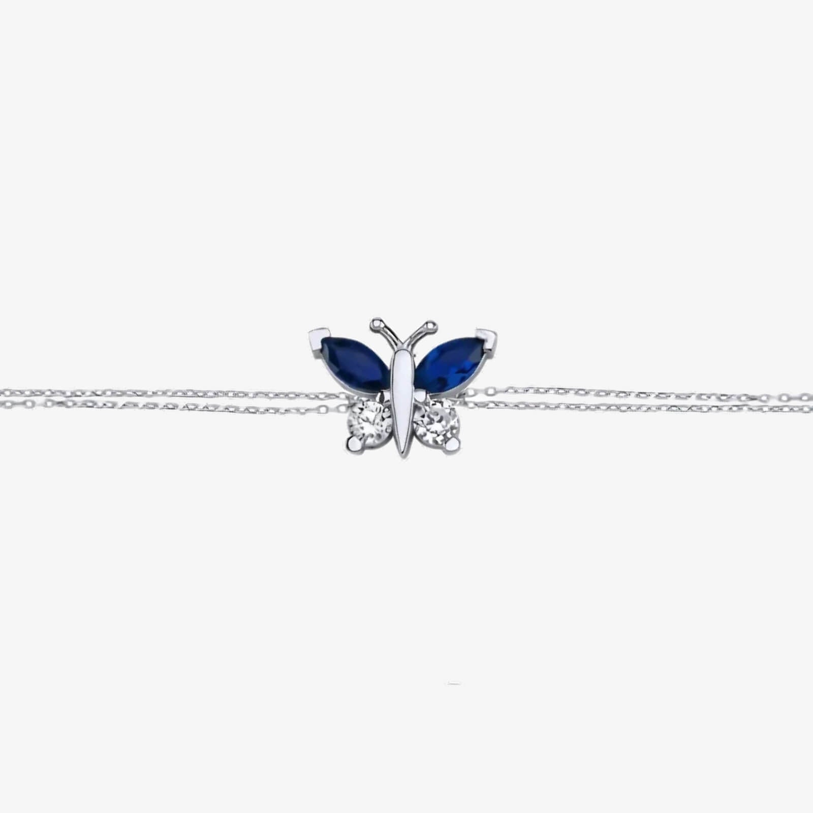 Reducere 28% - Bratara din Argint Blue & Pink Butterfly Blue 1 Bratara din Argint Blue & Pink Butterfly Blue