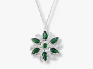 Colier din Argint Mystic Green