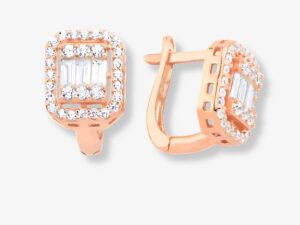 Cercei din Argint Diamond Rose