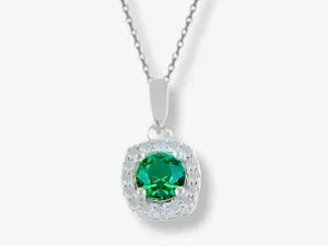 Colier din Argint Green Halo