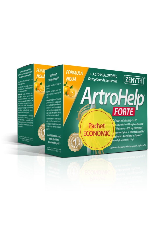 Reducere 8% - Pachet ArtroHelp Forte, 42 plicuri, Zenith 1 Pachet ArtroHelp Forte
