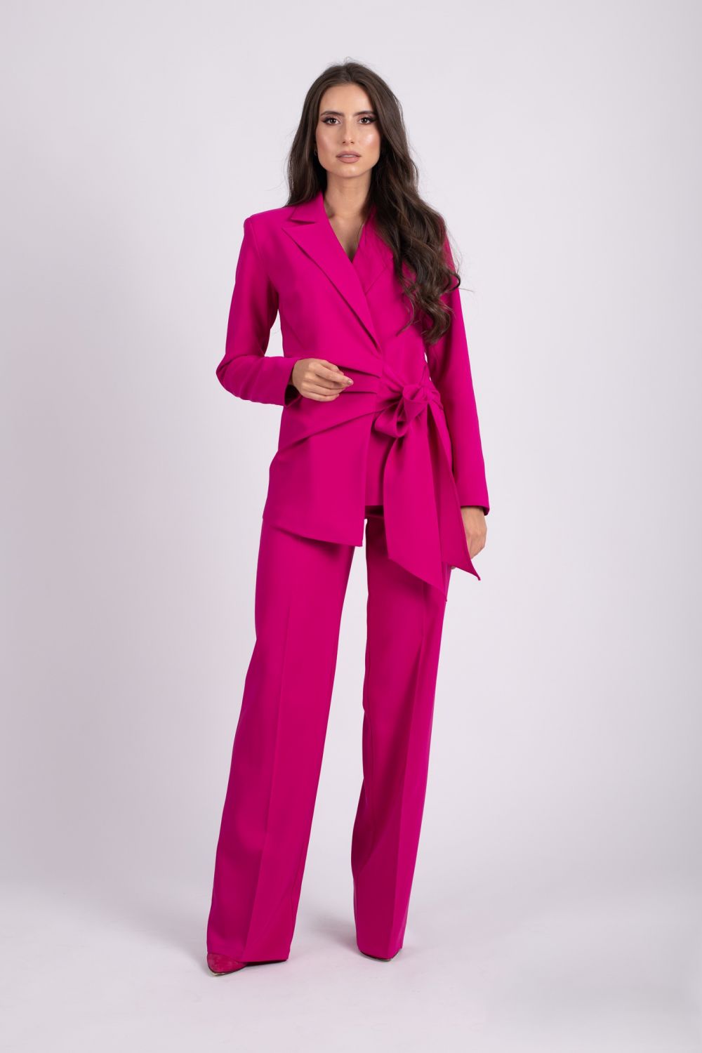 Reducere 15% - Pantaloni evazati de culoare fucsia 1 Pantaloni evazati de culoare fucsia
