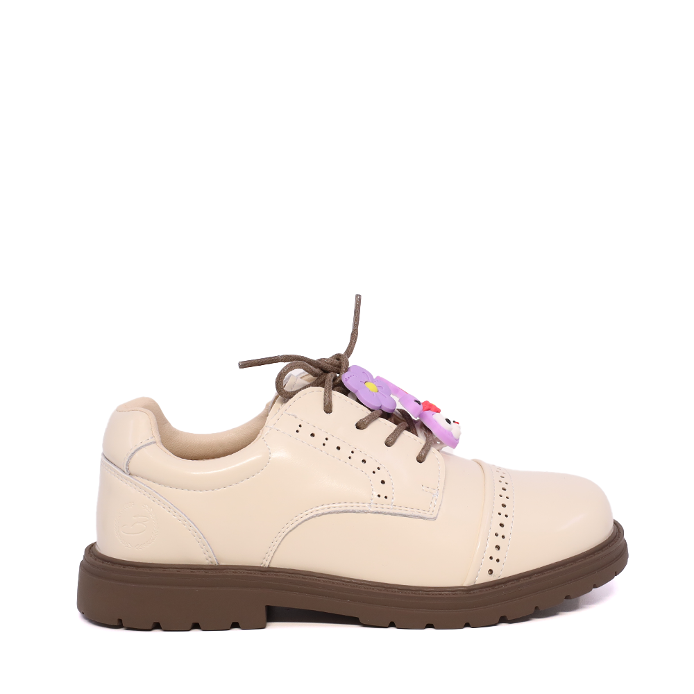 Reducere 30% - Pantofi derby fetițe Benvenuti bej din piele naturală 3790FP010BE 1 Pantofi derby fetițe Benvenuti bej din piele naturală 3790FP010BE