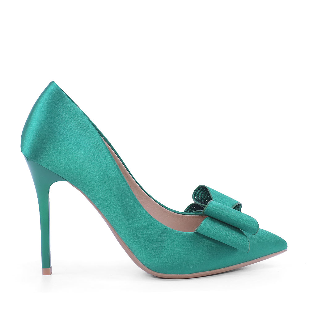 Reducere 41% - Pantofi stiletto femei Solo Donna verzi din satin 1167DP2810RAV 1 Pantofi stiletto femei Solo Donna verzi din satin 1167DP2810RAV