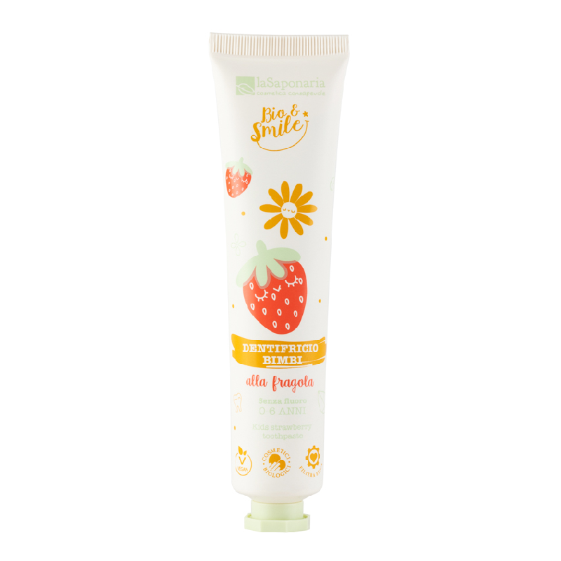Reducere 25% - Pasta de dinti cu capsuni pentru copii, 75ml, La Saponaria 1 Pasta de dinti cu capsuni pentru copii