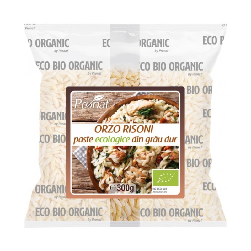 Reducere 14% - Paste Bio din Grau Dur Orzo Risoni, 300 g 1 Paste Bio din Grau Dur Orzo Risoni