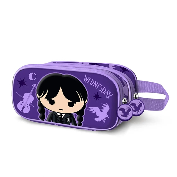 Reducere 39% - Penar 3D Wednesday Chibi, DEPOX , 2 compartimente, 22x9.5x8 cm 1 Penar 3D Wednesday Chibi