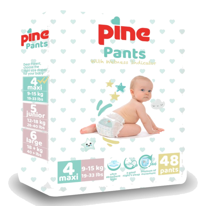 Reducere 40% - Scutece tip chilot Pants, 4 Maxi, 9-15 kg, 48 bucati, Pine 1 Scutece tip chilot Pants