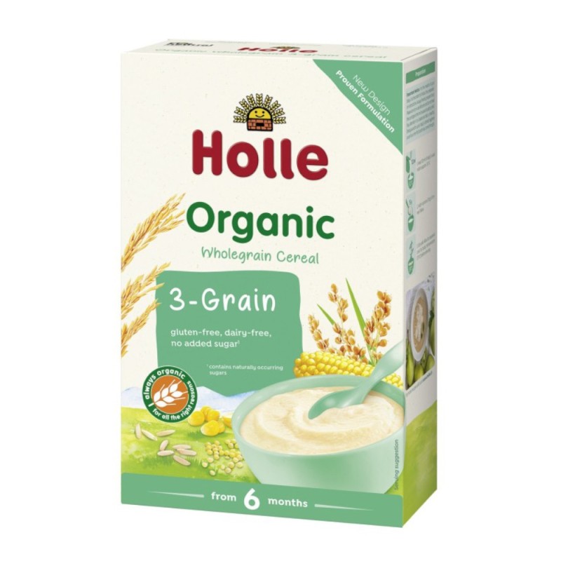 Reducere 14% - Piure din 3 Cereale Eco, Holle Baby, 250 g 1 Piure din 3 Cereale Eco
