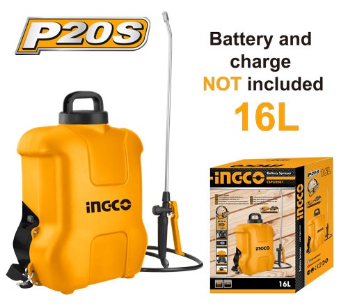 Reducere 48% - Pompa de Stropit Electrica 16L, 20V fara acumulator P20S Ingco CSPLI2001 1 Pompa de Stropit Electrica 16L
