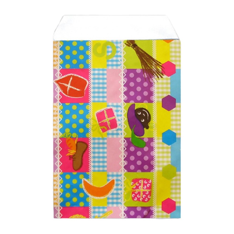 Reducere 14% - Punga Bijuterii din Hartie, Model Multicolor, 11 x 19 cm, 200 Bucati 1 Punga Bijuterii din Hartie
