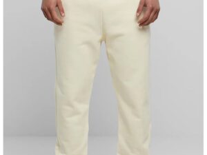 Pantaloni de trening din bumbac cu banda elastica - Crem