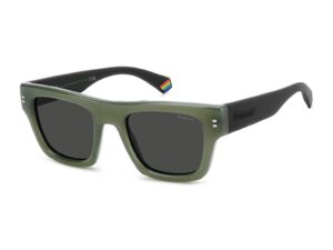 Ochelari de soare patrati - Kaki inchis/Verde sparanghel
