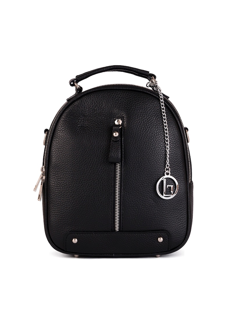 Reducere 76% - Rucsac de piele Cerboli - Negru 1 Rucsac de piele Cerboli - Negru