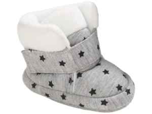 Cizme  Cu Stelute - Peste glezna - Velcro - Negru/Gri