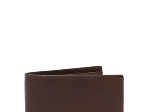 Portofel pliabil de piele cu logo stantat - PP1005 - Maro