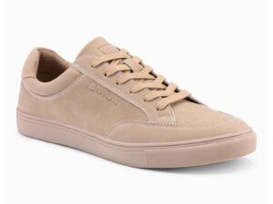 Pantofi sport din piele ecologica cu garnituri din piele intoarsa ecologica - Bej