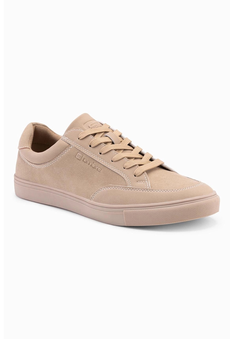Reducere 64% - Pantofi sport din piele ecologica cu garnituri din piele intoarsa ecologica - Bej 1 Pantofi sport din piele ecologica cu garnituri din piele intoarsa ecologica - Bej