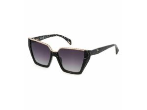 Ochelari de Soare Dama  SPLL33V570869 - Lentile ø57 mm - Protectie UV400 - Cadru Acetat Negru/Gri - Husa Inclusa