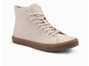 Pantofi sport de piele intoarsa cu varf rotund - Maro taupe deschis