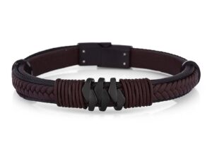 Bratara pentru barbati  din Piele ecologica - lungime 20 cm - JWQG3015