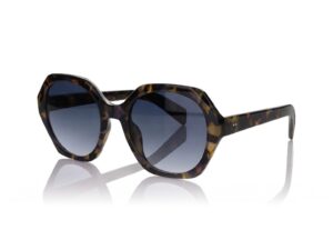 Ochelari de soare rotunzi cu model unisex - Negru