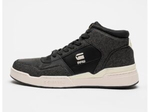 Pantofi sport mid-high cu garnituri din piele ecologica Attacc Cup - Negru