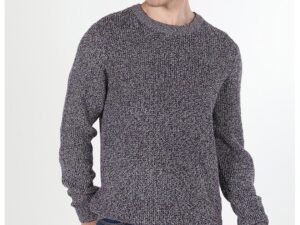 Pulover uni cu decolteu rotund - Violet
