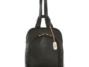 Rucsac negru - de Dama -  din piele naturala produsa in Itadwqfxzgqlia WB113230-BLACK (10 - Negru
