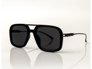 Ochelari de soare aviator cu rama metalica - Negru