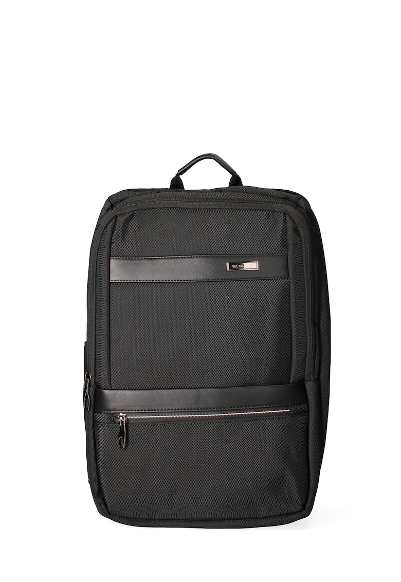 Reducere 81% - Rucsac unisex dreptunghiular cu buzunar frontal cu fermoar 175607 - Negru 1 Rucsac unisex dreptunghiular cu buzunar frontal cu fermoar 175607 - Negru
