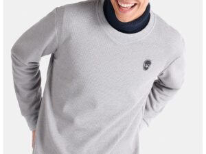 Bluza de trening cu decolteu la baza gatului - Gri