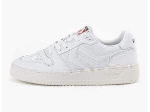Pantofi sport de piele ecologica cu perforatii - Alb optic