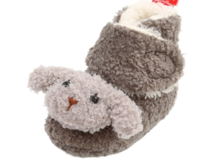 Cizme  Imblanite - Model Oita - Peste glezna - Fete - Velcro - Crem - Gri