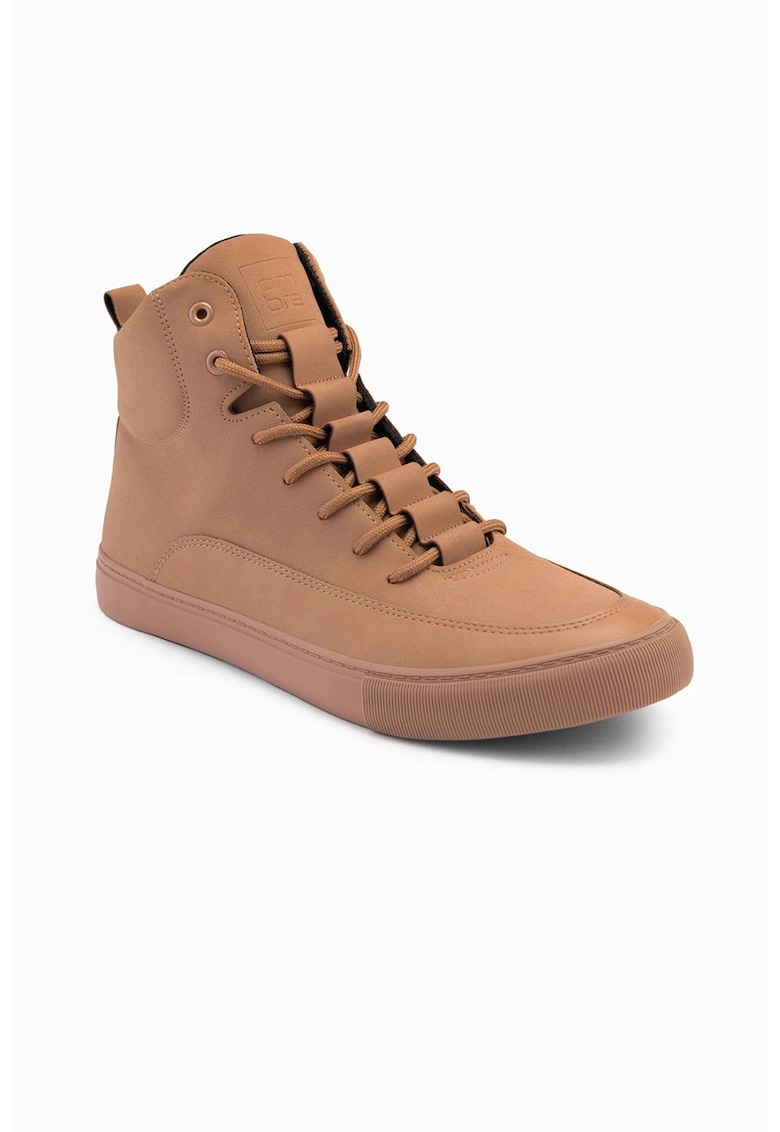 Reducere 67% - Pantofi sport din material textil cu insertii de piele ecologica - Maro 1 Pantofi sport din material textil cu insertii de piele ecologica - Maro