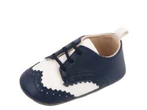 Pantofiori  Eleganti - Piele ecologica - Baieti - Alb/Bleumarin