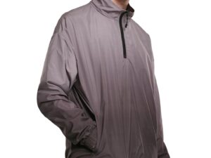 Bluza de trening cu decolteu cu fermoar scurt - Negru/Gri