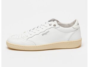 Pantofi sport din piele si piele ecologica - Alb murdar
