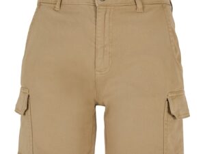 Pantaloni scurti cargo cu talie inalta - Bej inchis