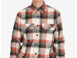 Camasa regular fit cu model in carouri si buzunare pe piept - Galben pal/Portocaliu mandarina