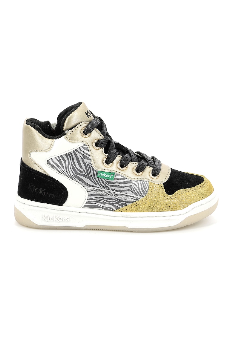 Reducere 73% - Pantofi sport de piele ecologica cu garnituri de piele intoarsa - Auriu/Negru/Gri 1 Pantofi sport de piele ecologica cu garnituri de piele intoarsa - Auriu/Negru/Gri