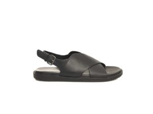 Sandale de piele cu catarama - Negru