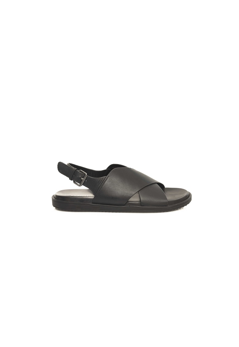 Reducere 65% - Sandale de piele cu catarama - Negru 1 Sandale de piele cu catarama - Negru