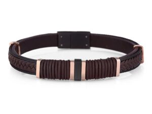 Bratara pentru barbati  din Piele ecologica - lungime 20 cm - JWQG3016