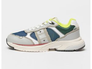 Pantofi sport din piele ecologica cu garnituri din material textil Eagle - Verde/Gri/Bleumarin
